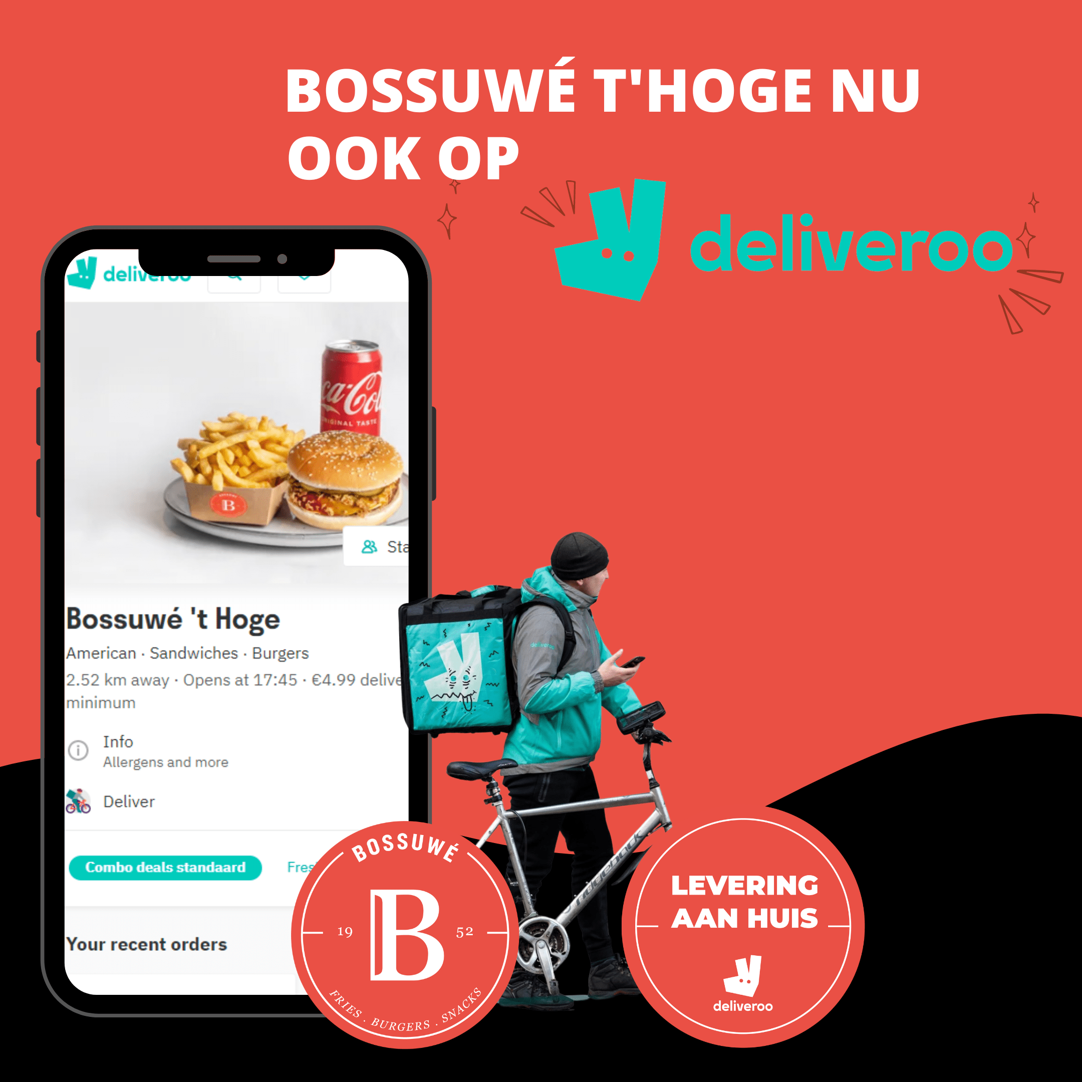 Picture of fries, deliveroo guy